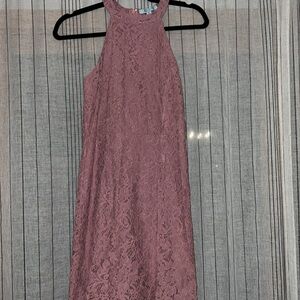 She and Sky Mauve Lace Dress